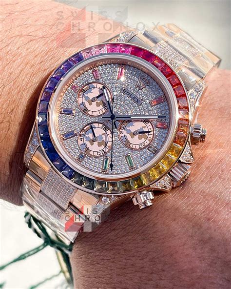 rolex daytona rainbow diamond|rolex daytona horloges.